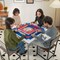 Portable Mahjong Table Foldable Game Table with Mat Cup Holders and Handle